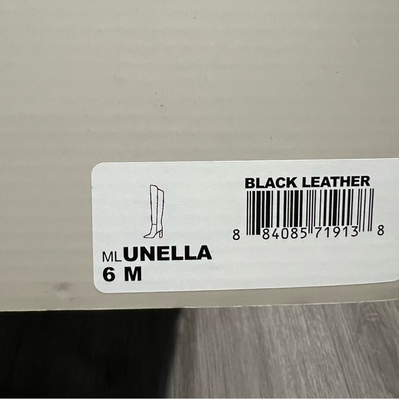 Marc Fisher Black Croc-Embossed Over the Knee Boots- Unella - Picture 9 of 9